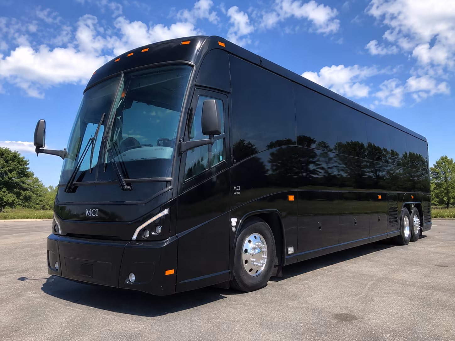 for large groups flying into cle a charter bus makes the pickup simple