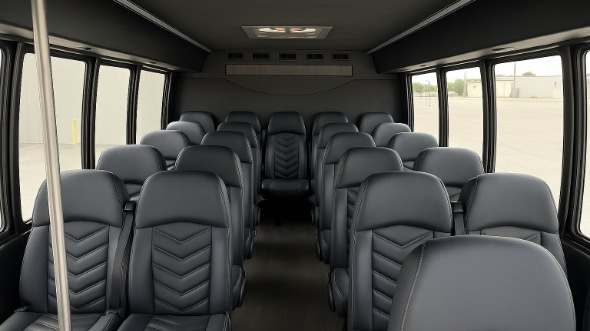 Interior of Charter Bus Company Elyria's 20 Passenger Mini bus in Elyria