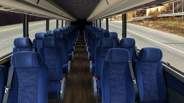 Interior of Charter Bus Company Elyria's 28 Passenger Mini bus in Elyria
