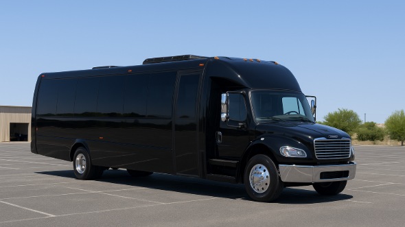 Exterior of Charter Bus Company Elyria's 35 Passenger Minibus in Elyria