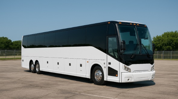 Exterior of Charter Bus Company Elyria's 54 Passenger Charter Bus in Elyria