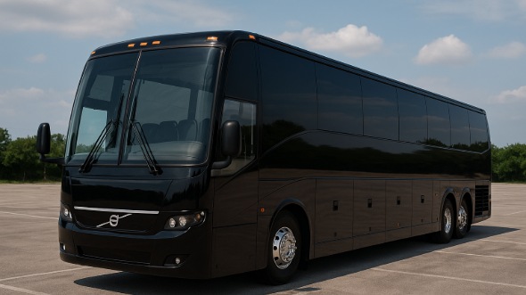 Exterior of Charter Bus Company Elyria's 55 Passenger Charter Bus in Elyria