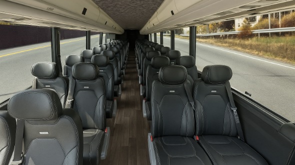 elyria 18 passenger minibus inside
