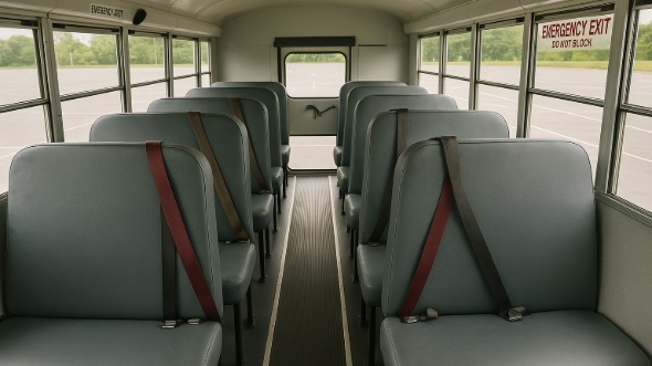 Interior of Charter Bus Company Elyria's School Bus in Elyria