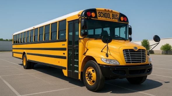 Exterior of Charter Bus Company Parma's School Bus in Parma