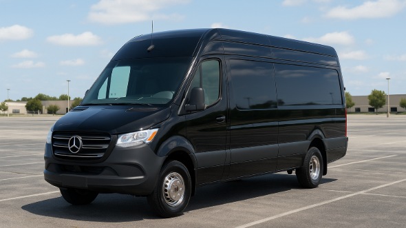 Exterior of Charter Bus Company Mentor's Sprinter Limo in Mentor